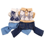 New Pet Jeans with Collar Shirt for Cats and Dogs