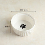 Wall Holder, Adjustable Height Ceramics Feeding Bowls; Anti Spill