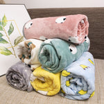Soft Fluffy Flannel Dog Blanket Cute Cartoon Print