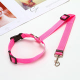 Solid Color Two-in-one Pet Car Seat Belt