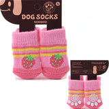 4pcs/set Pet Non-slip Warm Socks