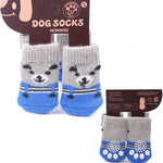 4pcs/set Pet Non-slip Warm Socks