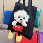 Dog outcropping messenger canvas bag
