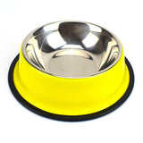 Multicolor Stainless Steel Dog /Cat Bowl ; Non-slip