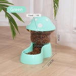 Pet Automatic Feeder; Mushroom Type /Anti-tipping Food Bowl Drinking Water Bottle