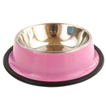 Multicolor Stainless Steel Dog /Cat Bowl ; Non-slip