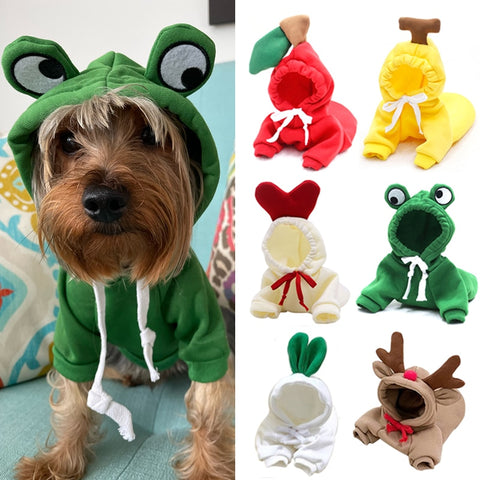 Fleece Dog Hoodies, cute animal shapes