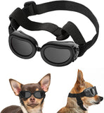 Small /Med Dog Sunglasses UV Protection Goggles Eye Wear Protection with Adjustable Strap Waterproof Pet Sunglaess