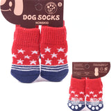 4pcs/set Pet Non-slip Warm Socks