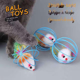 Colorful Feathered Cat Teaser Toy