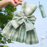 Cute Pet Harness Bow Skirt with Matching Collar