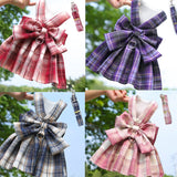 Cute Pet Harness Bow Skirt with Matching Collar