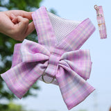 Cute Pet Harness Bow Skirt with Matching Collar