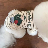 Cute Pet Casual Wear ;   Teddy Bear Cotton Onesie