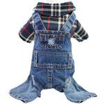 Denim Plaid Overalls for Cats or Dogs