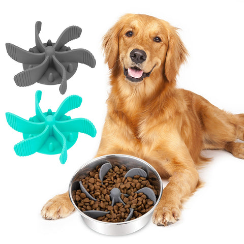 Slow Food Feeder for Dog /Cat With Suction Cup Pet Feeder;  Anti-Choke Insert