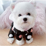 Polka Dot Cotton Padded Winter Dog Coat/ Snowsuit