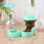 Pet Automatic Feeder; Mushroom Type /Anti-tipping Food Bowl Drinking Water Bottle