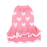 Dog/ Cat Sweater Dress, Hearts Design