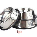 Multicolor Stainless Steel Dog /Cat Bowl ; Non-slip