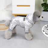 Polka Dot Cotton Padded Winter Dog Coat/ Snowsuit