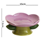 Ceramic Flower Pet Bowls