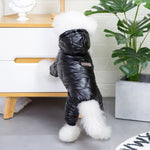 Polka Dot Cotton Padded Winter Dog Coat/ Snowsuit