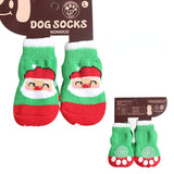 4pcs/set Pet Non-slip Warm Socks