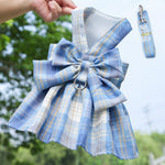 Cute Pet Harness Bow Skirt with Matching Collar