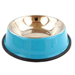 Multicolor Stainless Steel Dog /Cat Bowl ; Non-slip