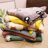 Soft Fluffy Flannel Dog Blanket Cute Cartoon Print
