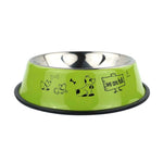 Multicolor Stainless Steel Dog /Cat Bowl ; Non-slip