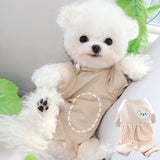 Cute Pet Casual Wear ;   Teddy Bear Cotton Onesie