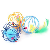 Colorful Feathered Cat Teaser Toy