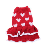 Dog/ Cat Sweater Dress, Hearts Design