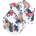 Summer Pet Clothes Beach Pineapple Shirt Hawaiian Pet Dogs Cats Golden Retriever Spring And Summer Four Seasons Clothes