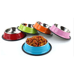 Multicolor Stainless Steel Dog /Cat Bowl ; Non-slip