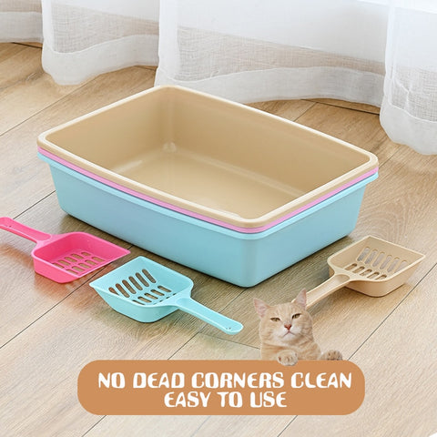 Anti Splash Cats Litter Box  with Scoop