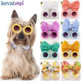 2Pcs/Set Pet Dog Headband and Sunglasses