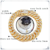 Dog Chain Collar with Diamonds