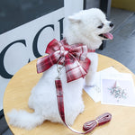 Cute Pet Harness Bow Skirt with Matching Collar