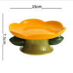 Ceramic Flower Pet Bowls