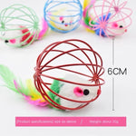 Colorful Feathered Cat Teaser Toy