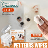 1Box Pet Eye Wet Wipes Cleaning;  Cat/Dog Tear Stain Remover; Soft Gentle Wipes