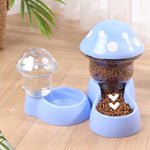 Pet Automatic Feeder; Mushroom Type /Anti-tipping Food Bowl Drinking Water Bottle