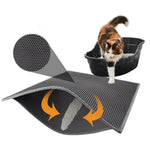 1Pc Non-slip Cat Litter Mat; Double Layer Cat Litter Trapping; Waterproof; Easy Clean