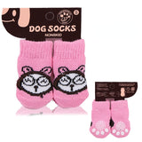 4pcs/set Pet Non-slip Warm Socks