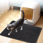 1Pc Non-slip Cat Litter Mat; Double Layer Cat Litter Trapping; Waterproof; Easy Clean