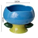 Ceramic Flower Pet Bowls