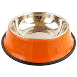 Multicolor Stainless Steel Dog /Cat Bowl ; Non-slip